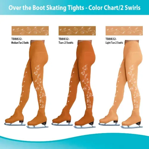 Vista 4 de Figure Skating Tan Over The Boot Tights TB8832