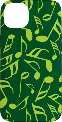 Vista 14 de Funda para iPhone 11 Pro Max con notas musicales verdes