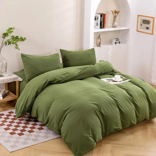 Vista 25 de DONEUS Juego de funda de edredón a cuadros 100% algodón lavado como lino súper suave y cómodo, juego de ropa de cama de 3 piezas a cuadros negros