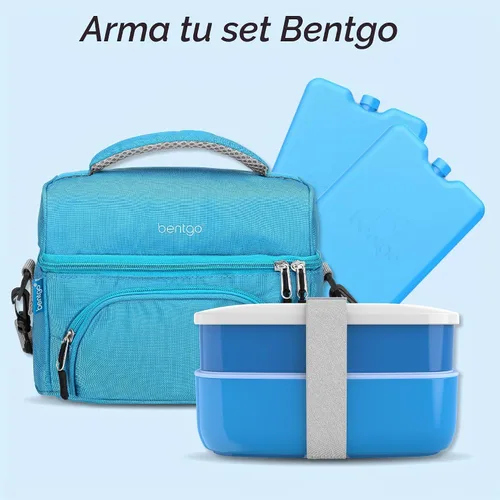 Vista 6 de Bentgo Chillers - Paquetes de hielo reutilizables y delgados para el almuerzo, paquete de 4 Azul