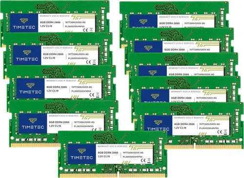 Vista 9 de Timetec 4GB DDR4 2666MHz (PC4-2666V) PC4-21300 SODIMM Laptop RAM - Módulo de memoria sin búfer de 260 pines 1.2V CL19 sin ECC para computadora
