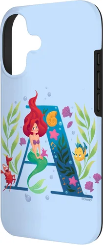 Vista 2 de Disney Carcasa para iPhone 17 con monograma de sirena y letra A para Ariel