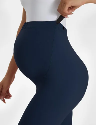 Vista 5 de Buttergene - Leggings de maternidad para mujer, sobre el vientre, pantalones ajustados de yoga y entrenamiento para el embarazo