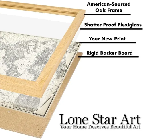 Vista 6 de Póster enmarcado de mapa del mundo de 11 x 14 pulgadas, listo para colgar, reproducción de cartografía de National Geography, arte de pared antiguo
