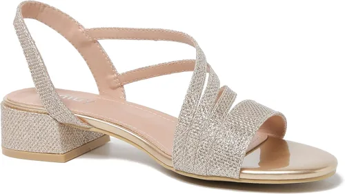 Vista 2 de Sandalias de tacón bajo para mujer, con tiras y puntera abierta, correa al tobillo, tacón bajo, sandalias de tacón grueso, sandalias de fiesta