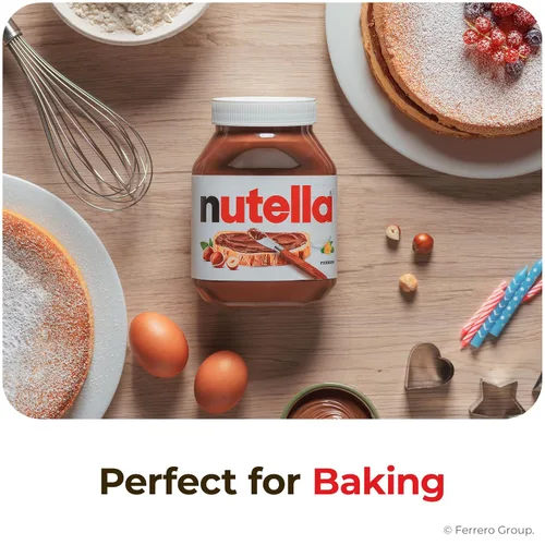 Vista 7 de Nutella Crema de avellanas con cacao, crema para untar de avellanas, favorito del desayuno, tarro de 7.7 onzas
