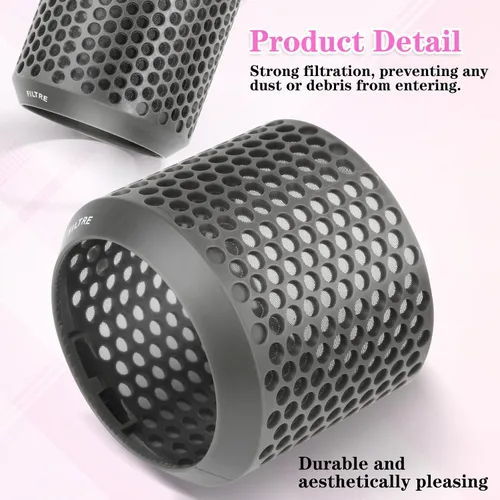 Vista 4 de Reemplazo de la cubierta del filtro exterior para Dyson Airwrap Hair Styler HS01 HS05 HS08 Modelos Filtro externo Filtro magnético Jaula piezas