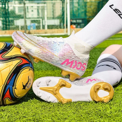 Vista 6 de ANYWELL Zapatos de fútbol deportivos para hombre, zapatos de fútbol profesionales de alta calidad, para interiores y exteriores, TFAG para niños