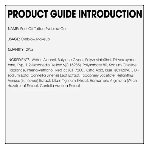 Vista 9 de 2 piezas de gel de cejas tipo tatuaje, tinte elegante natural, gel de cejas de larga duración, impermeable, tatuaje de cejas, tinte de cejas