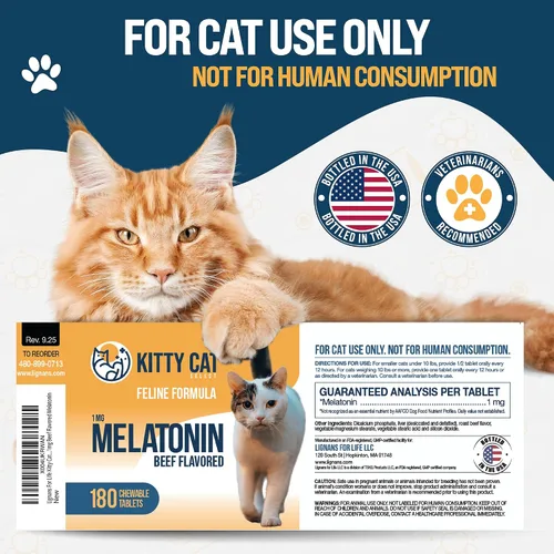 Vista 2 de Kitty Cat Select 1 mg Melatonina con sabor a carne