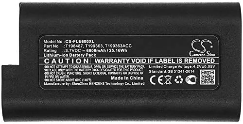 Vista 5 de Cameron Sino - Batería para Flir E33, E40, E40bx, E50, E50bx, E60, E60bx, E63 PN: Flir T198487, T199363, T199363ACC 6800mAh / 25.16Wh