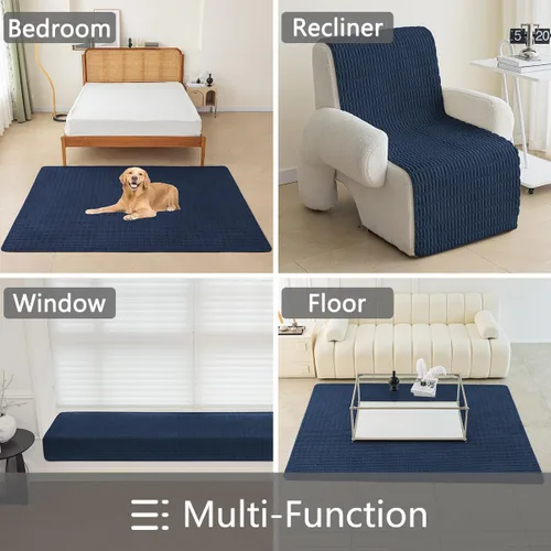 Vista 4 de Muamar Funda para Cama de Perro Protector de Sofá, Fundas de Sofá Antideslizantes Impermeables para Sala de Estar Fundas de Sofá, Tapete de Sofá