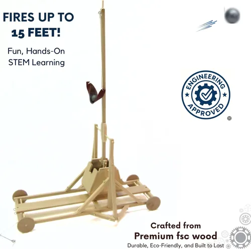 Vista 6 de Pathfinders Kit de madera medieval Trebuchet