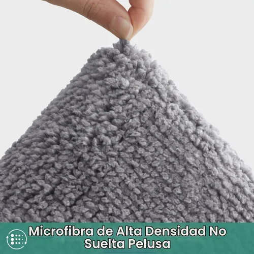 Vista 4 de HOMEIDEAS Juego de 2 alfombras de baño, a rayas, súper absorbentes, de microfibra suave, antideslizantes, lavables, para ducha y bañera (gris)