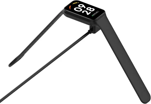 Vista 6 de Cargador de reloj de repuesto compatible con Redmi Smart Band 2, cable USB de 3.3 pies, cable de carga portátil para Redmi Band 2 (negro x 2)