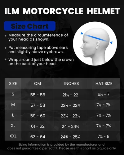 Vista 6 de ILM MIPS Casco de Moto Cara Completa con Inserción Pinlock, Doble Visera Antiniebla, para Carreras, para Hombres y Mujeres, Certificado DOT