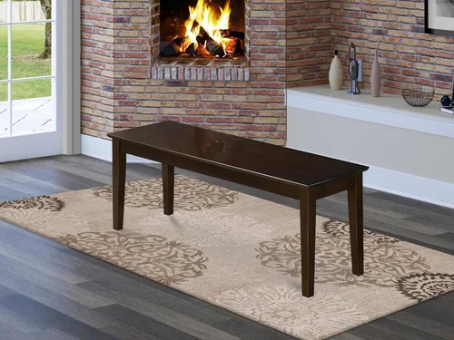 Vista 2 de East West Furniture Capri - Banco de madera tradicional de 18.0 in en capuchino