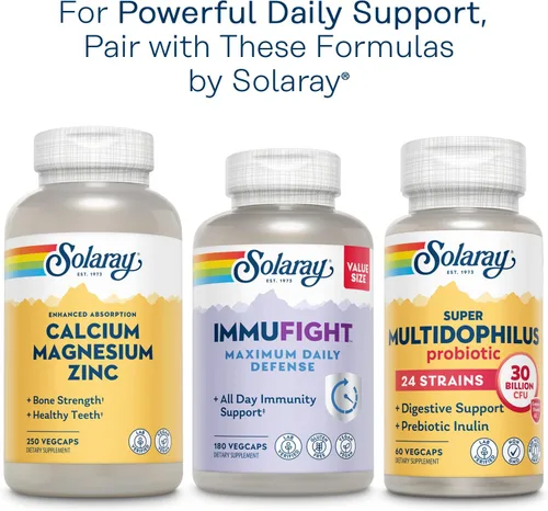 Vista 7 de Solaray Once Daily Adult 50+ Multivitamínico completo para mujeres y hombres, vitaminas esenciales y minerales quelados para energía saludable