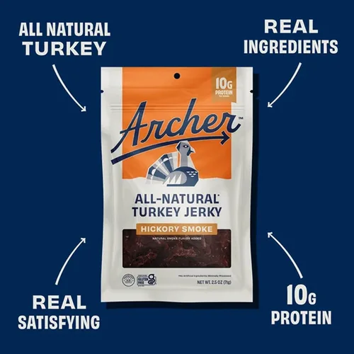 Vista 4 de Country Archer Jerky de Pavo Ahumado al Estilo Hickory 2.5 OZ