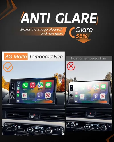 Vista 2 de CDEFG Protector de pantalla para Honda Pilot 2023-2025 2026 – Vidrio templado antirreflejo mate de 9 pulgadas – Accesorios para pantalla táctil