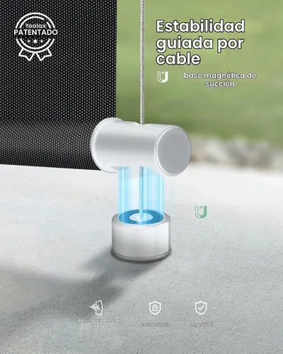 Vista 2 de Yoolax - Persianas motorizadas para exteriores para patio, persianas opacas inteligentes para exteriores Customized Electric Sun Shade, Works with