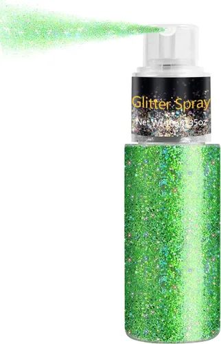 Vista 14 de Pulverizador de purpurina para cabello y cuerpo, polvo de purpurina holográfica, purpurina brillante para la cara, el cuerpo y la ropa, laca