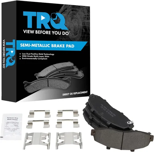 Vista 200 de TRQ Pastillas de freno delanteras semi metálicas compatibles con Ford Expedition 2018-2021 F-150 2018-2020 Lincoln Navigator 2018-2022