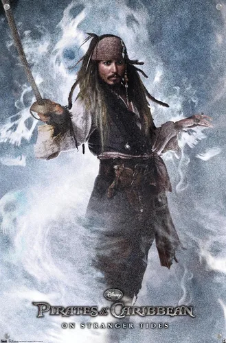 Vista 4 de Disney Pirates of the Caribbean: On Stranger Tides - Póster de pared de Jack con pasadores