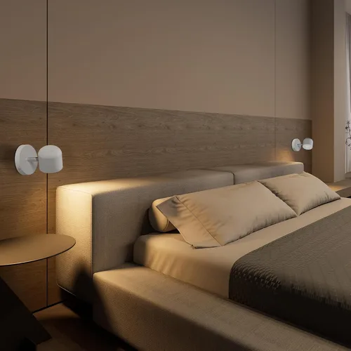 Vista 4 de Aisilan - Lámpara de pared moderna ajustable de Aisilan, lámpara de pared blanca cálida para pasillo, galería, cocina, dormitorio, 7 W, 3000 K