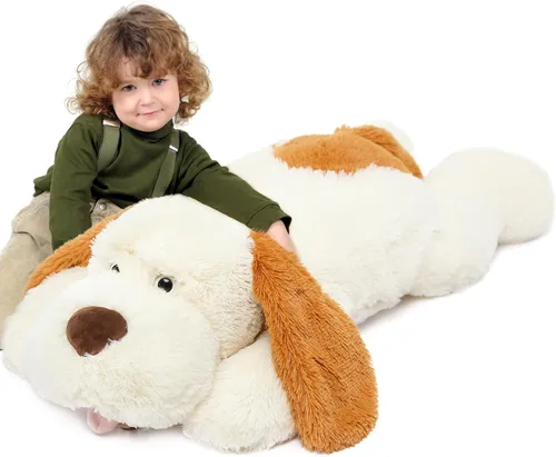 Vista 11 de MorisMos German Shepherd Stuffed Animal, 32 Inch Giant Stuffed Dog Plush Pastor alemán