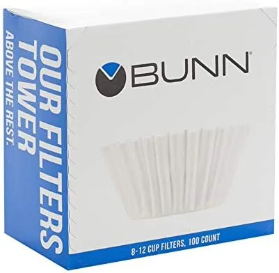 Vista 2 de Filtro de canastilla BUNN BCF100-B, para 100 unidades, Blanco