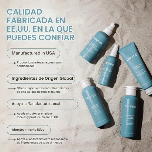 Vista 5 de Neuma Aceite de tratamiento de argán Neu Moisture para cabello, 3.4 onzas líquidas Fórmula ligera con manteca de karité y aceite de argán