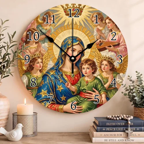 Vista 146 de Reloj con versículo bíblico con citas de Jesús, relojes de 0929Regalos Cristianos (2)