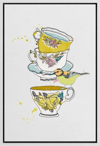 Vista 37 de SIGNWIN Lienzo enmarcado para pared, arte ornamental de neón fino, tazas de té, comida y bebida, ilustraciones culturales, arte moderno, elegante