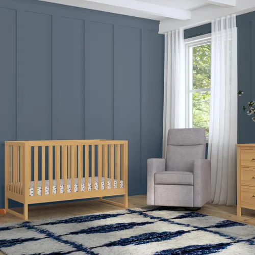 Vista 3 de Davinci Hunter - Cuna convertible 3 en 1 para bebé, certificado GREENGUARD Gold, cuna de madera convertible en cama y sofá cama para niños pequeños