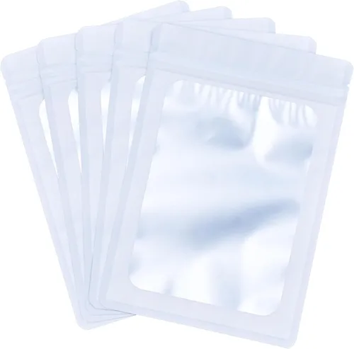 Vista 16 de Bolsa resellable de Mylar para bolígrafos, ideal para oficina, hogar, fiesta, almacenamiento de alimentos, galletas, muestras de joyería