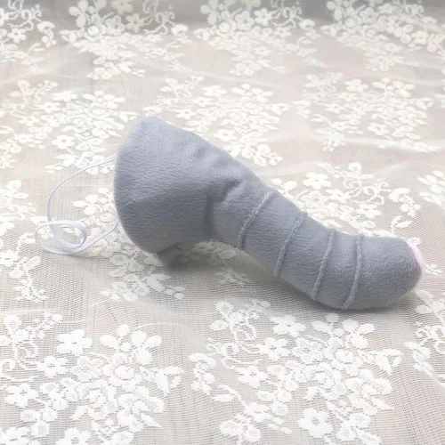 Vista 4 de Disfraz de elefante gris, diadema con orejas de nariz, coleta, corbatín y patas, falda tutú, kit de fantasía para Halloween, fiesta de cosplay