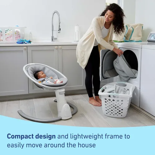 Vista 4 de Graco® Soothe 'n Sway - Columpio Bluetooth 3 en 1 para bebé, crece con tu hijo, múltiples ajustes relajantes y conectividad Bluetooth