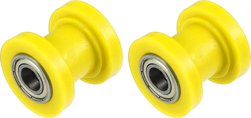 Vista 8 de X AUTOHAUX 2 piezas de polea de cadena de transmisión de 0.394 in, tensor de ajuste de cadena, guía de rueda de goma para bicicleta de calle, Negro