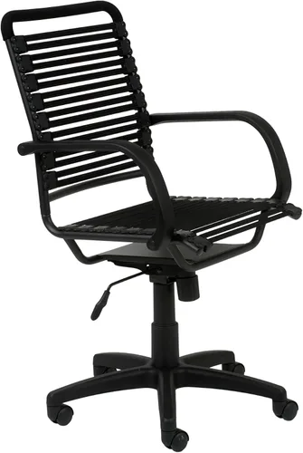 Vista 6 de Euro Style Bungie Silla de oficina plana con respaldo alto Inclinación de dos cerraduras con giro de 360° Altura ajustable Adecuado para Rojo