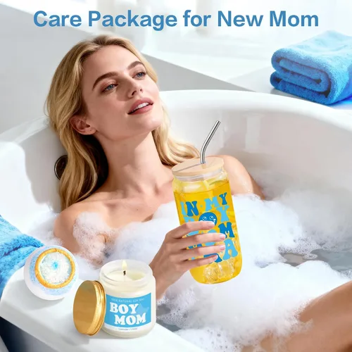 Vista 4 de Paquete de cuidado para nuevas mamás después del bebé, regalos para la nueva mamá y regalos esenciales para bebés, regalo posparto para futuras