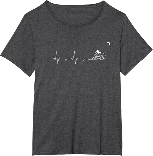Vista 16 de Heartbeat EKG Pulse Kitesurf Kitesurf - Camiseta de kitesurf, Negro, S