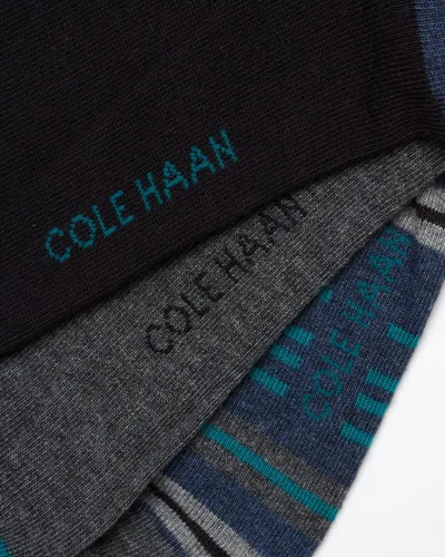 Vista 4 de Cole Haan Calcetines para hombre, paquete de 6 rayas Crew