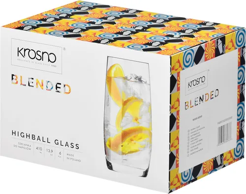Vista 8 de Krosno Juego de 6 vasos de agua, 13.9 onzas, colección mezclada