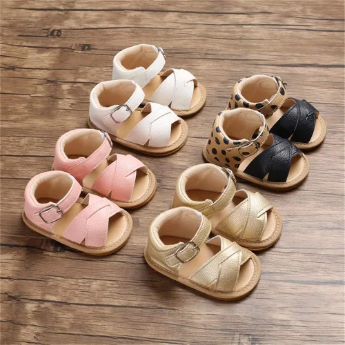 Vista 6 de Timatego Sandalias de verano para bebés y niñas con suela suave de flores, zapatos de vestir para cuna, recién nacidos, para recién nacidos