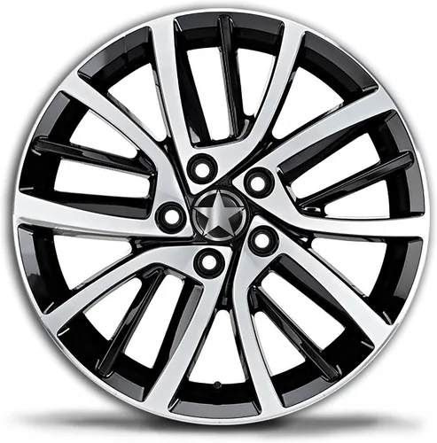 Vista 3 de 4 tapas centrales de aleación para rueda de 2.4 pulgadas compatibles con tapacubos VW 3B7 601 171 / 6U7 601 171 Silver Star CV 43