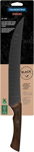 Vista 6 de Tramontina Churrasco - Cuchillo de acero inoxidable de hoja negra de 9.843 in, el mejor diseño para uso en exteriores, cuchillo Gyu, hoja de acero
