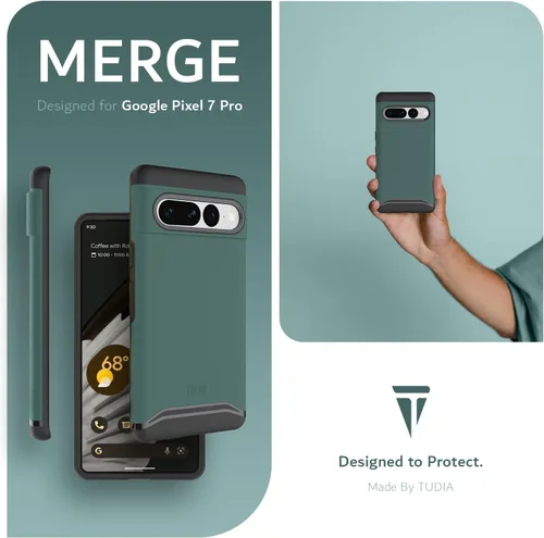 Vista 7 de TUDIA Merge [grado militar] Funda diseñada para Google Pixel 7 Pro (2022), a prueba de golpes, delgada, de doble capa, resistente a los golpes