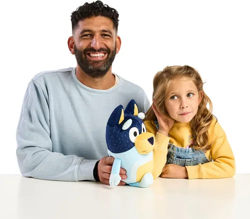 Vista 3 de Bluey - Peluche parlante Bandit (papá) de 14 pulgadas con 9 frases y tema musical