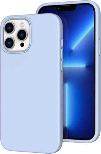 Vista 96 de Funda de silicona líquida compatible con iPhone 12 Pro Max 6.7 pulgadas, funda de gel de protección completa con forro de microfibra, funda